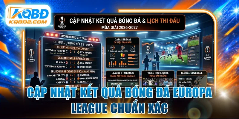 Cập nhật kết quả bóng đá Europa League chuẩn xác