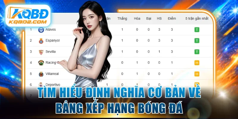 Tìm hiểu định nghĩa cơ bản về bảng xếp hạng bóng đá