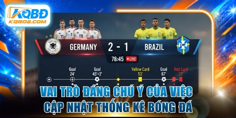 Vai trò đáng chú ý của việc cập nhật thống kê bóng đá