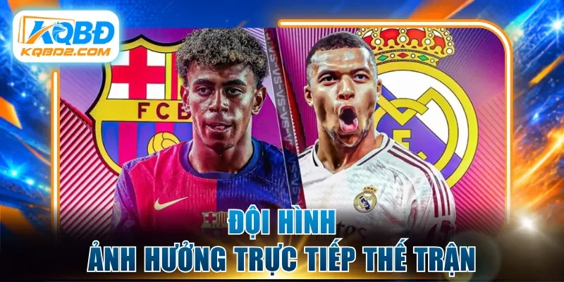 Đội hình ảnh hưởng trực tiếp thế trận