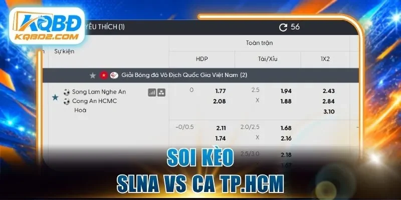 Soi kèo SLNA vs CA TP.HCM cùng chuyên gia
